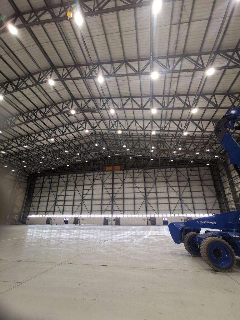 Aircraft Hangar Steelwork Spraying